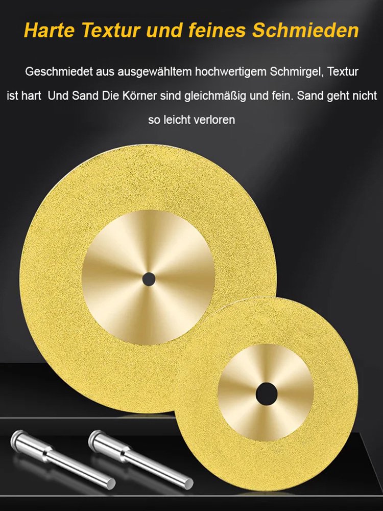 Wertes Set mit zehn Diamant-Sandpolier- und Trennscheiben 2 Pleuelstangen frei