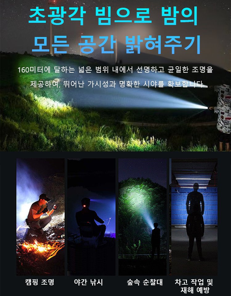 레이저 포 강광 손전등