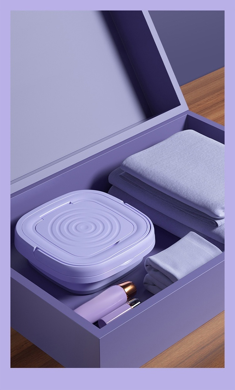 Jednoduché ovládání skládací mini pračky