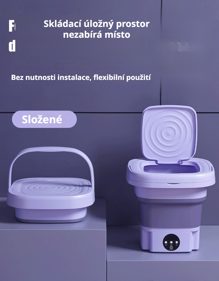 Skládací mini pračka do domácnosti