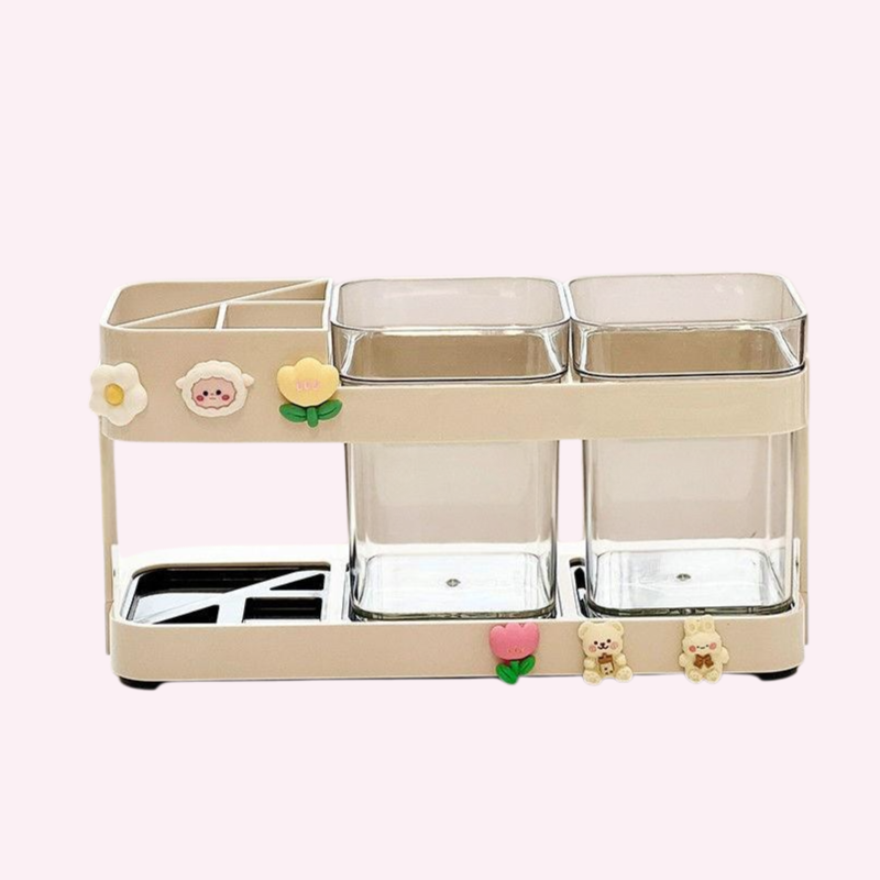 洗濯カップ 歯ブラシホルダー 2 in 1 家庭用 カップル用 マウスウォッシュカップ 学生寮 バスルーム シンプル