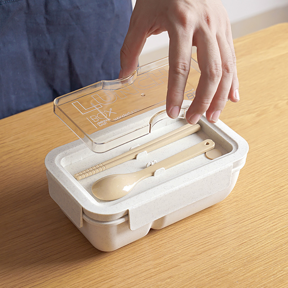 밀짚 도시락 도시락 업소 식기 전자레인지 밀짚