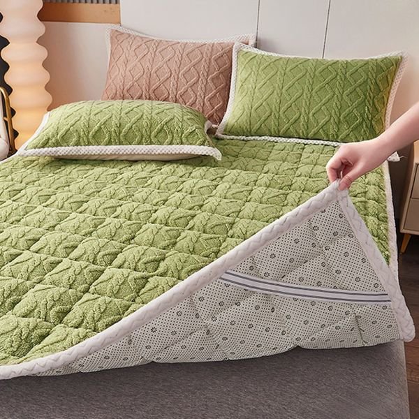 Tafu velvet bed cushion mattress sheet cushion