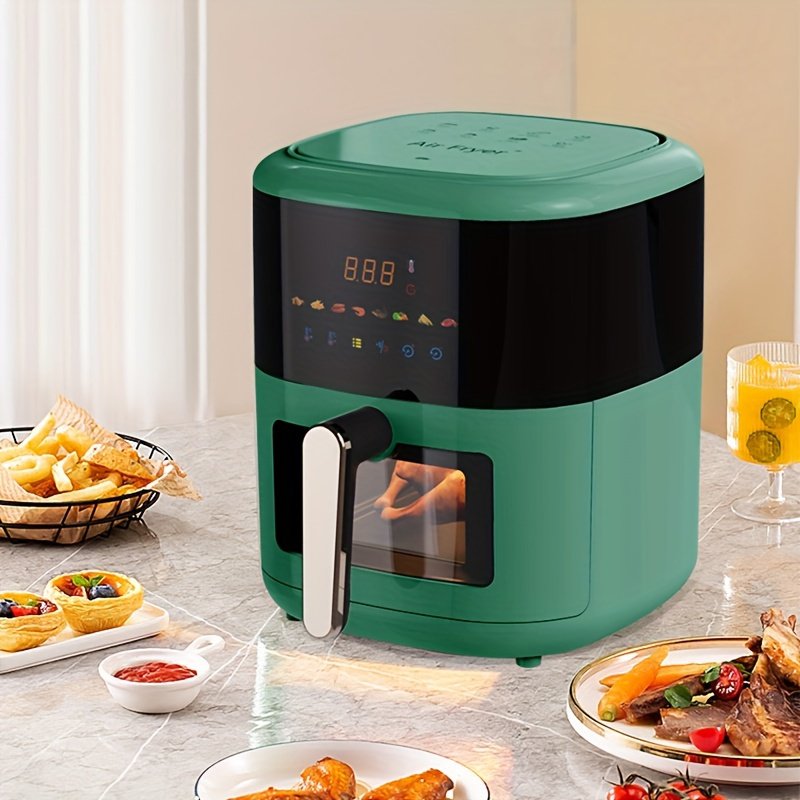 대용량 5L 에어 프라이어 및 핫팟 콤보 - 무기름, 스마트, 자동 - 프렌치 프라이 등에 완벽함 - 1350W
