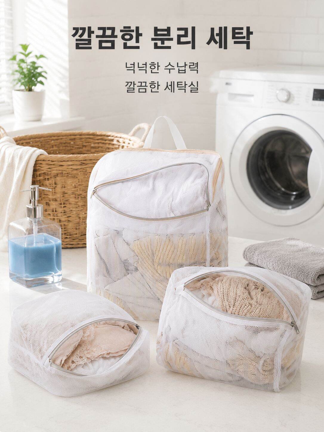 세탁주머니 변형방지망 주머니 속옷봉투 브라빨래주머니 가정용 변형방지망 주머니 보호 세탁주머니
