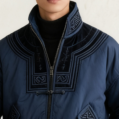 남성용 겨울 면 패딩 전체 모습