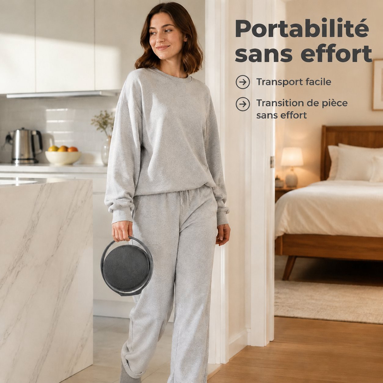 Haut-parleur Bluetooth Portable Rond pour Bureau