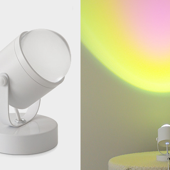 Lámpara de atardecer con onda de agua dinámica