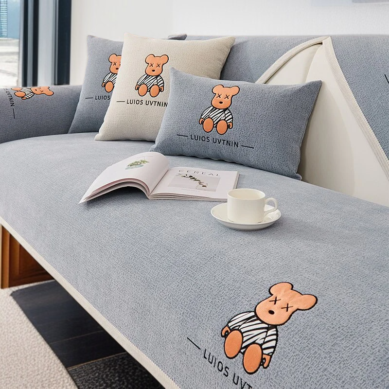 샤닐 소파 패드 커버 미끄럼 방지 방석 등받이 컴포트 소파 패드 커버 패드