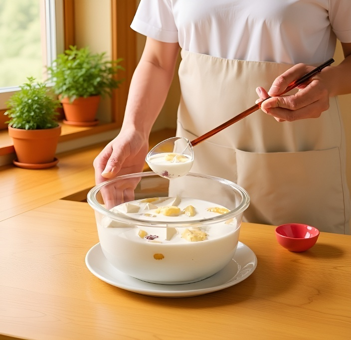 투명한 유리 소재와 컬러 포인트 수저