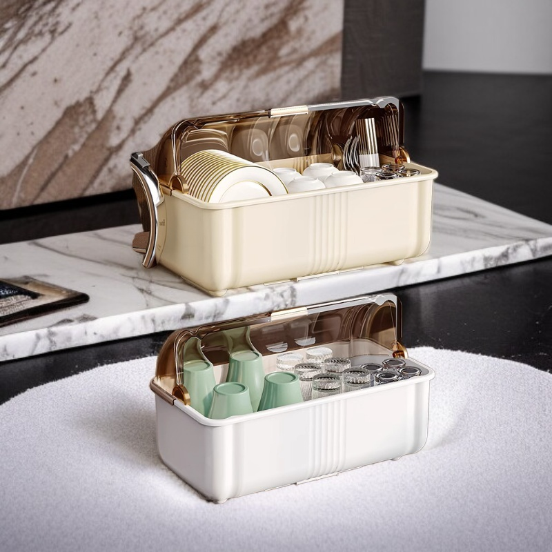 蓋付き食器収納ボックス