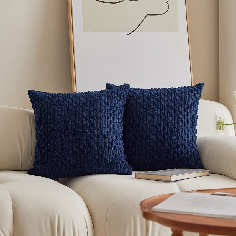 链条灯芯绒抱枕枕套