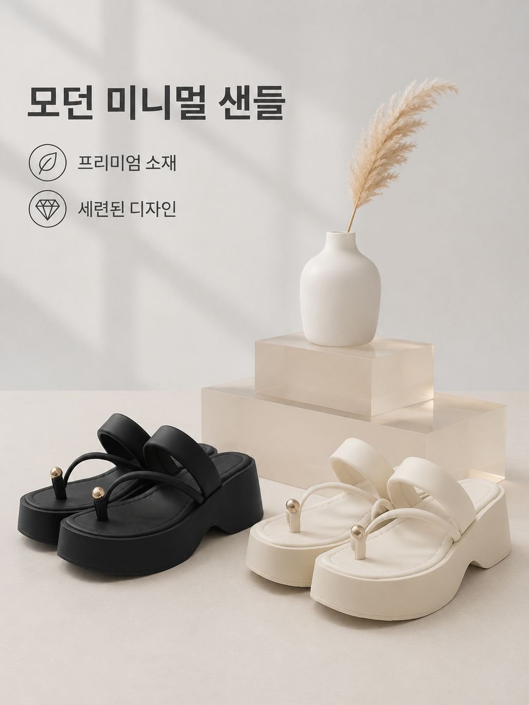 고급스러운 여성용 쪼리 슬리퍼