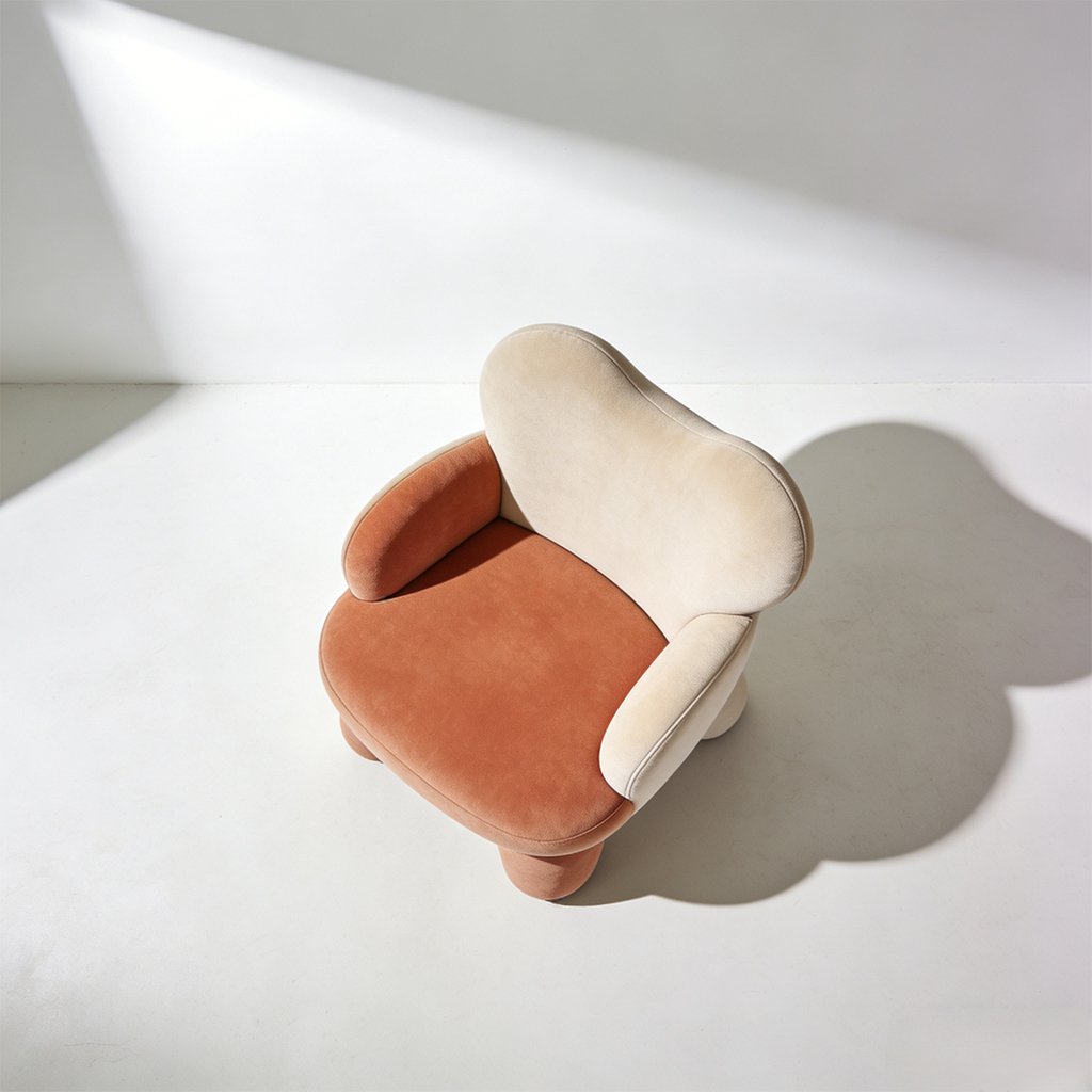 快適な一人掛けソファの正面画像