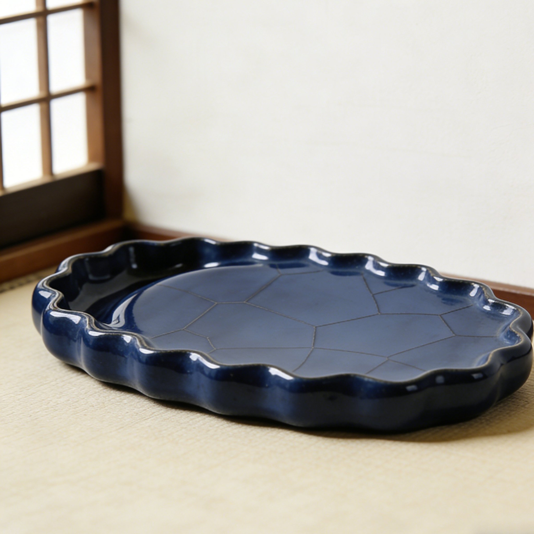 高品質天然石を使用した硯台の表面