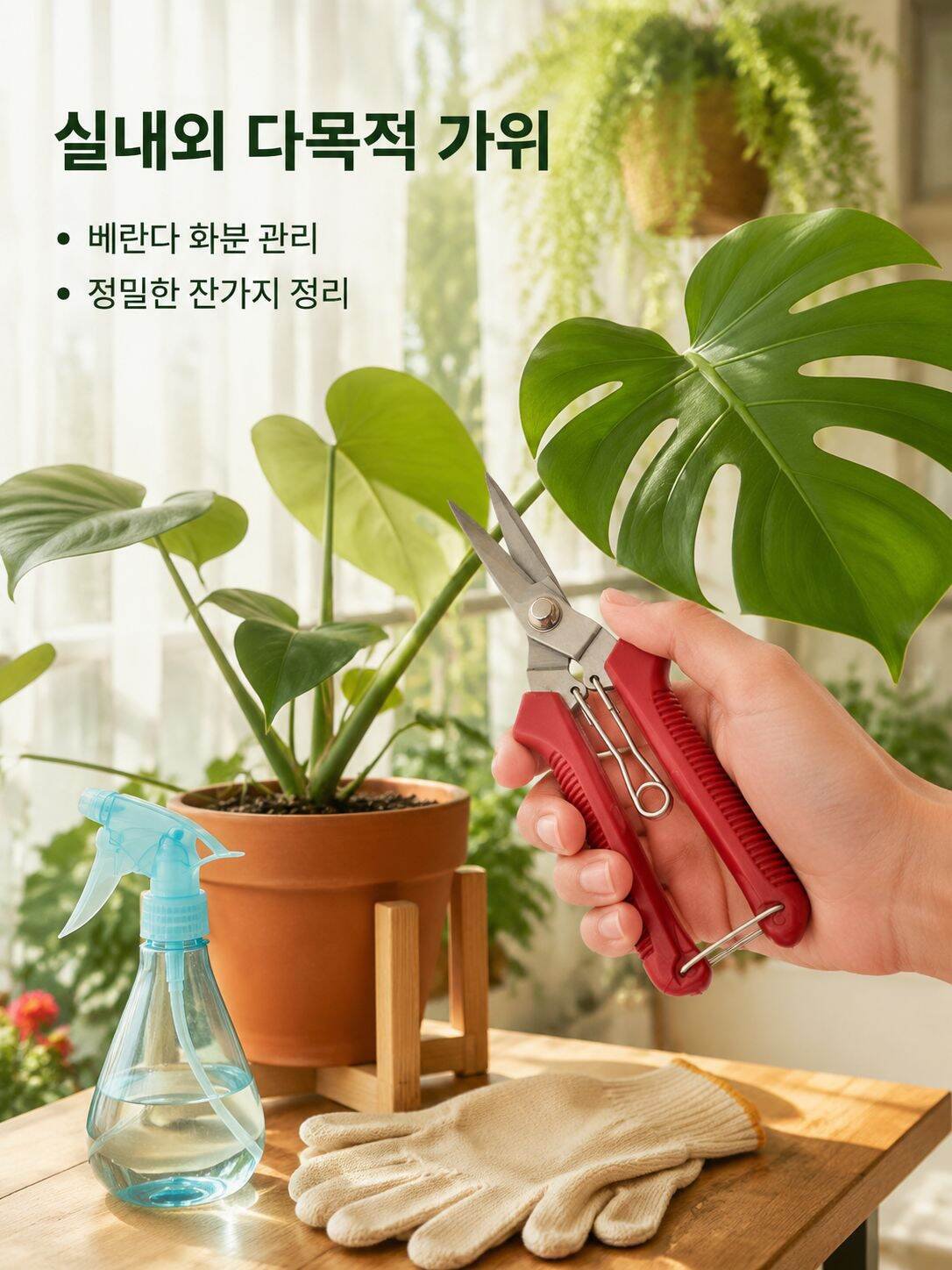 두꺼운 가지치기 가위 원예가위 스트레이트 묽은 과일가위 과일채취 가지치기 도구