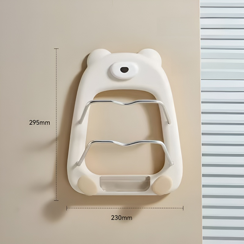 Soporte de tapas de ollas con ventosa para almacenamiento multicapa en el hogar