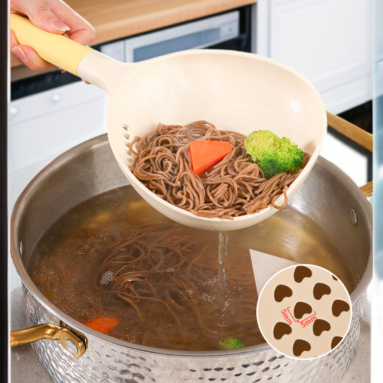 주방 겸용 국자 고온에 강한 라지 나일론 국자 그물 국자 물빠짐 겸용 국자