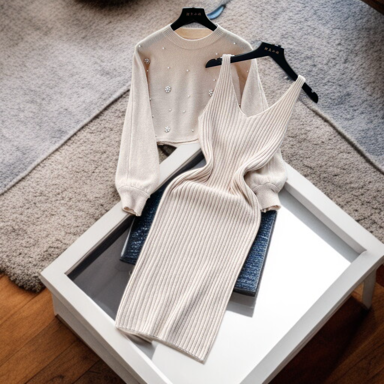 秋冬針織毛衣裙