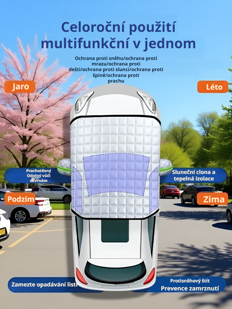 Auto kryt proti námraze, sněhu a slunci