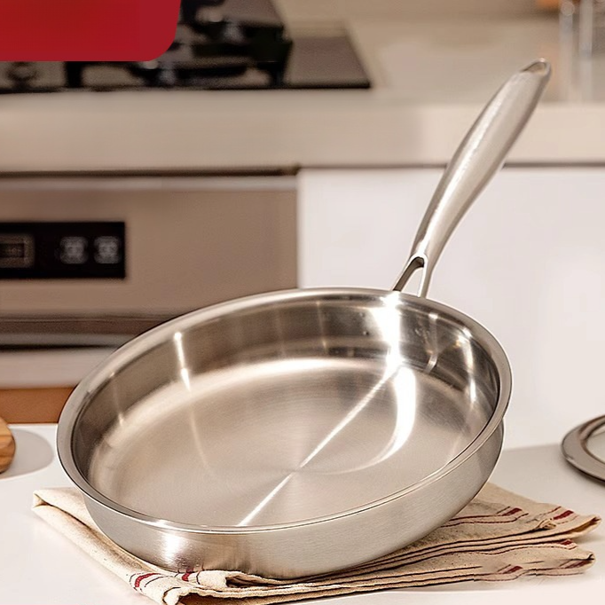 กระทะเหล็กหนาเคลือบสารกันติดสามชั้น