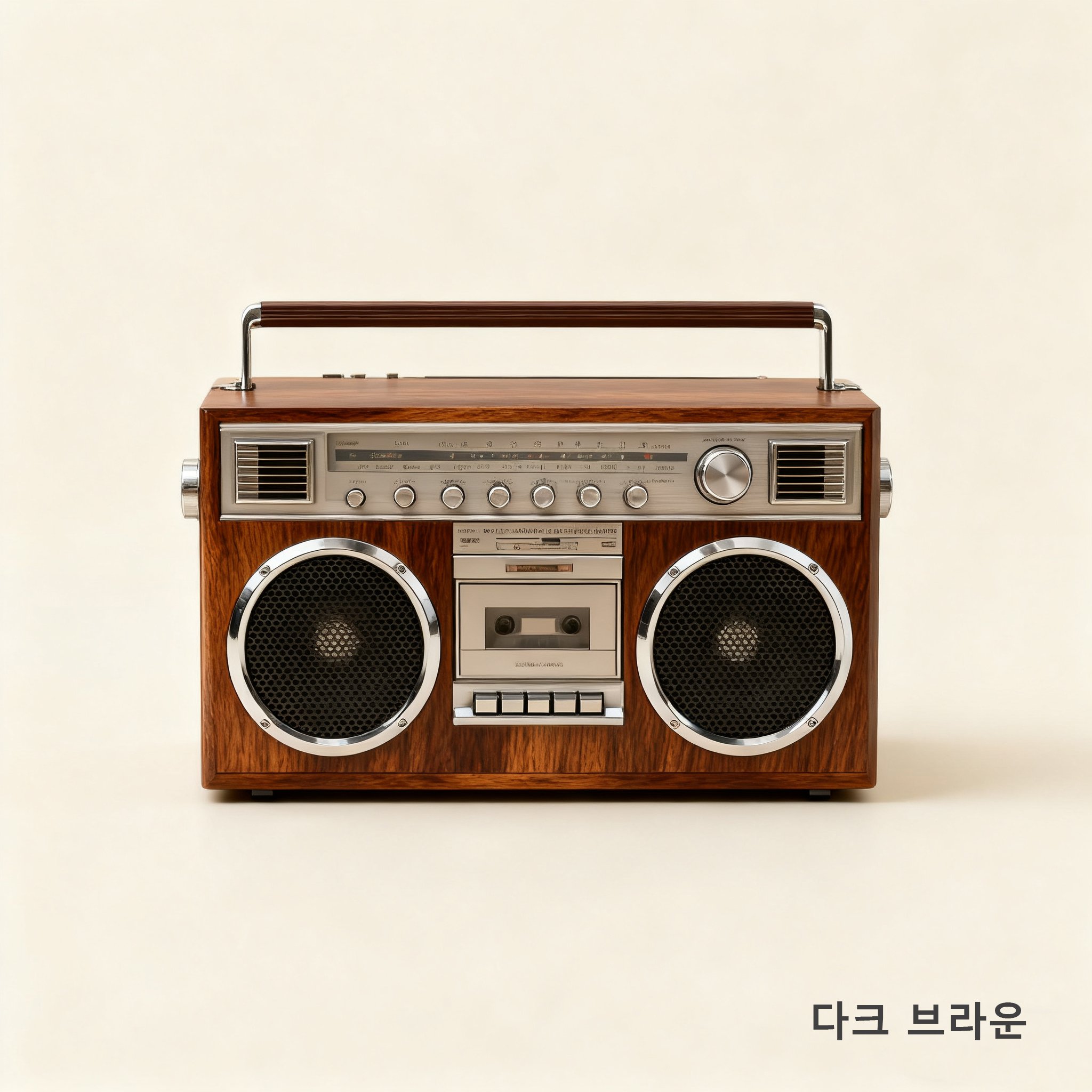 감각적인 디자인의 휴대용 오디오 정면 모습