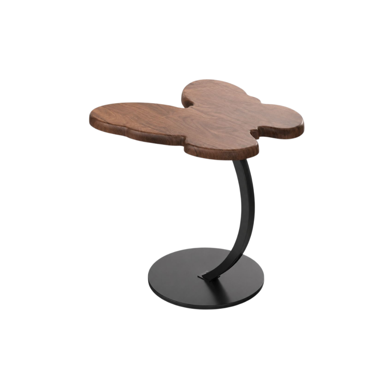 Nordic Butterfly Shape Black Walnut Side Table Mid-century Home Coffee Table