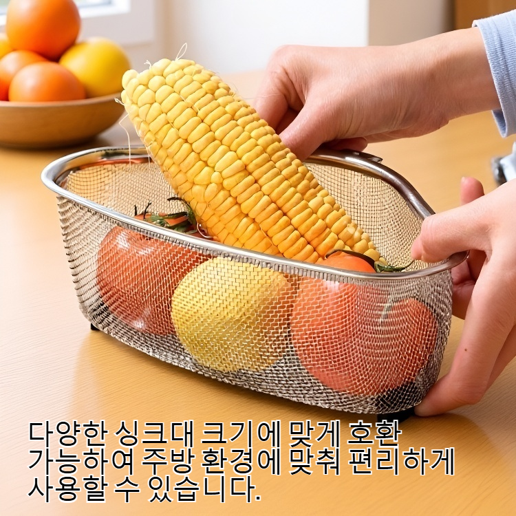 스테인리스 스틸 싱크대 배수 필터 전체 이미지