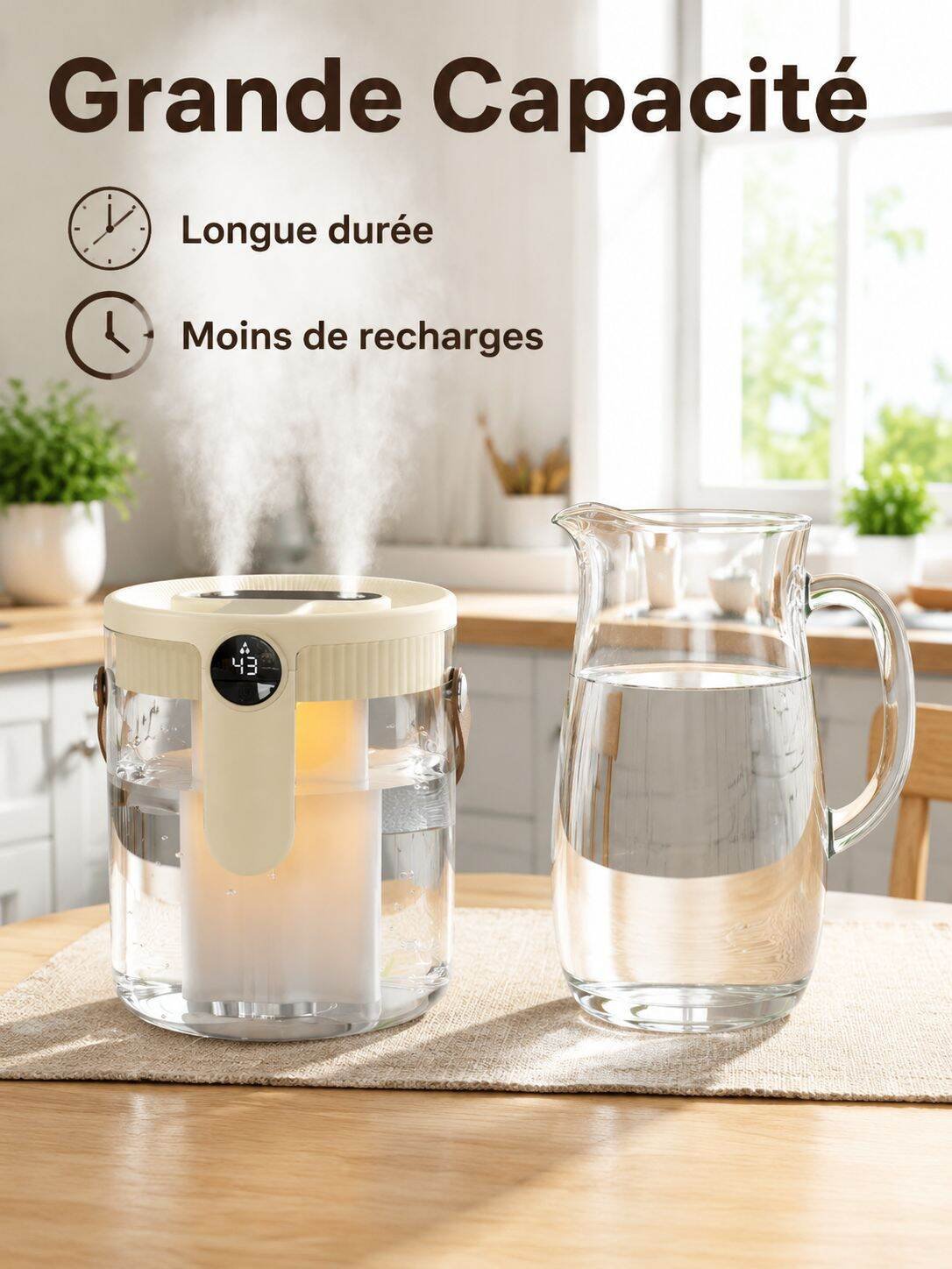 Humidificateur à double buse, grand volume de brume