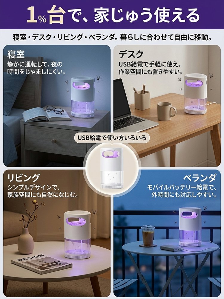 蚊よけ蚊取りライト
