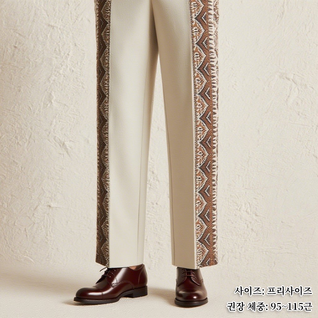 남성 슬림핏 바지 착용 예시