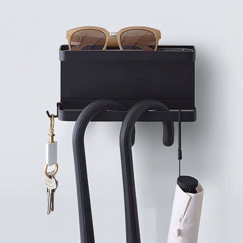 Estante multifuncional simple Soporte para paraguas con imán y bandeja