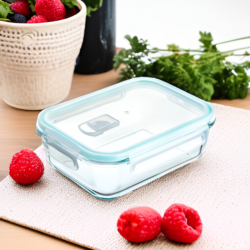 대용량 뚜껑 유리 도시락
