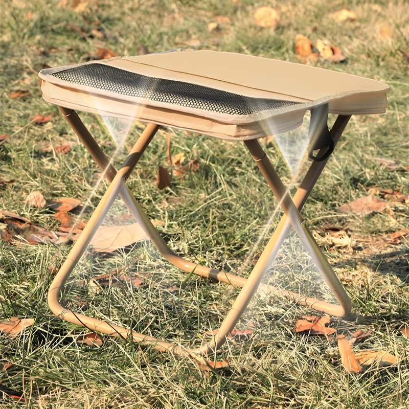 ポータブル折りたたみミニスツール　アウトドア用ポケット付きショルダーチェア