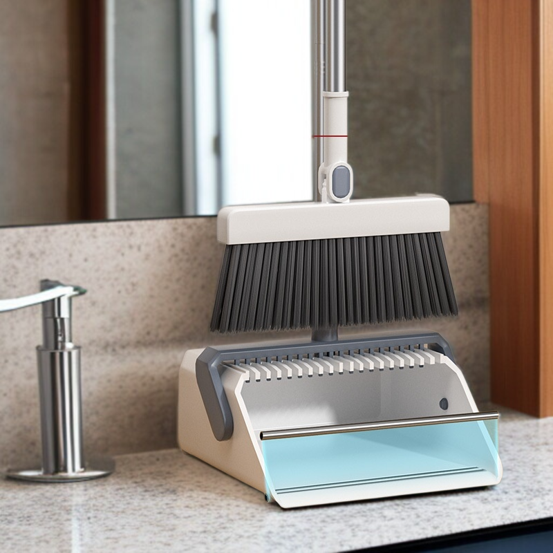 가정용 라지 두꺼운 빗자루 세트 편리한 수납 리린 접이식 쓰레받기 내구 쓰레받기 세트 두꺼운 쓰레받기 세트