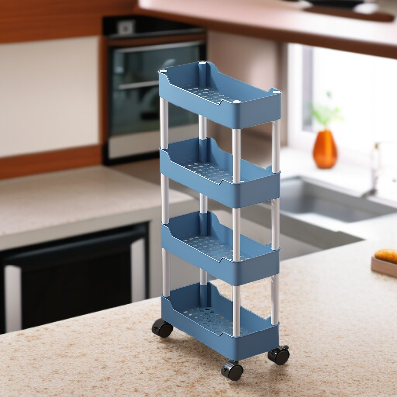 다기능 가정용 수납 트롤리 분리 세척 가능 욕실 주방 다층 선반