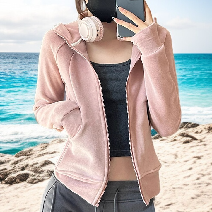 Sweatshirtjacke aus Polarfleece