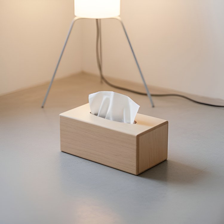 Cutie elegantă pentru șervețele din lemn