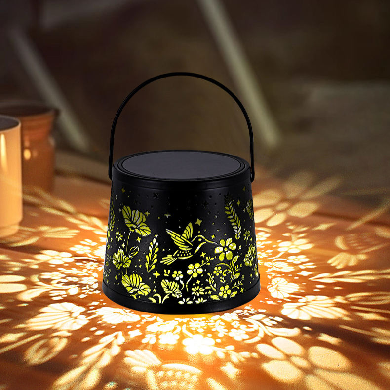 太陽能花蜂鳥庭院燈籠投影花園草坪