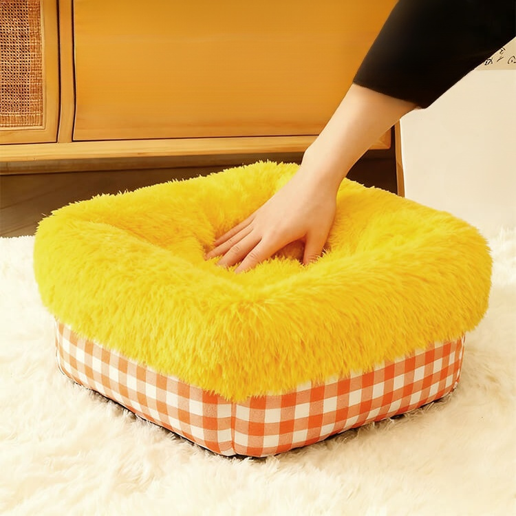 Extra tiefes Plüsch-Haustierbett