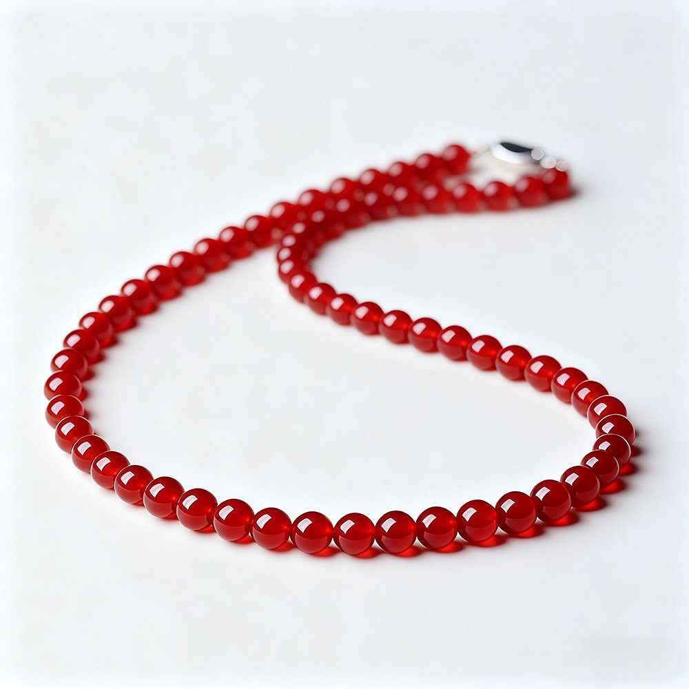 Roter Achat Halskette (2 Stück) 