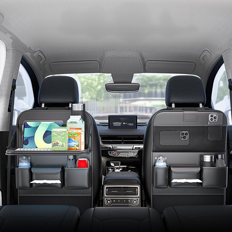 가죽 접이식 수납 가방 다용도 식탁 의자 등받이 수납 가방 자동차 시트 접이식 수납 가방 자동차용 다용도 접이식 수납 가방