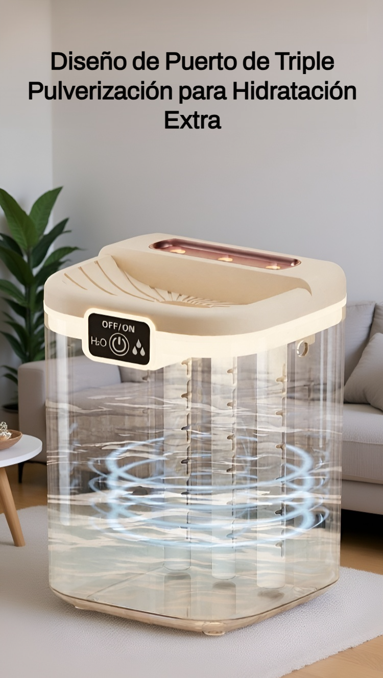 Humidificador doméstico generando vapor para mejorar el aire