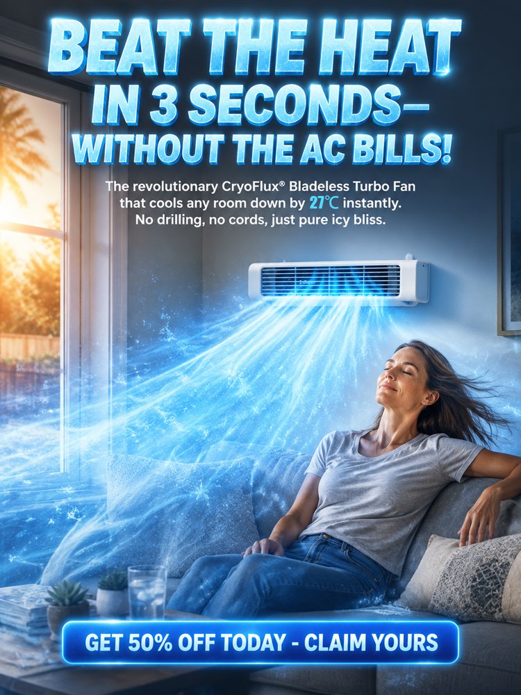 【Three-Second Rapid Cooling】Bladeless Turbo Tower Fan