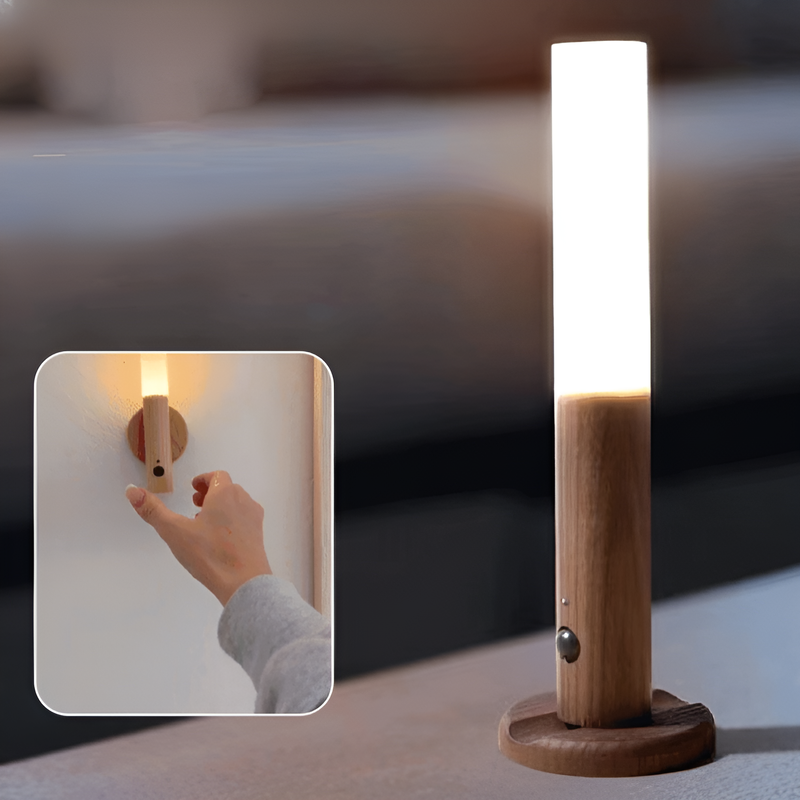 木製感応ワイヤレスナイトライト