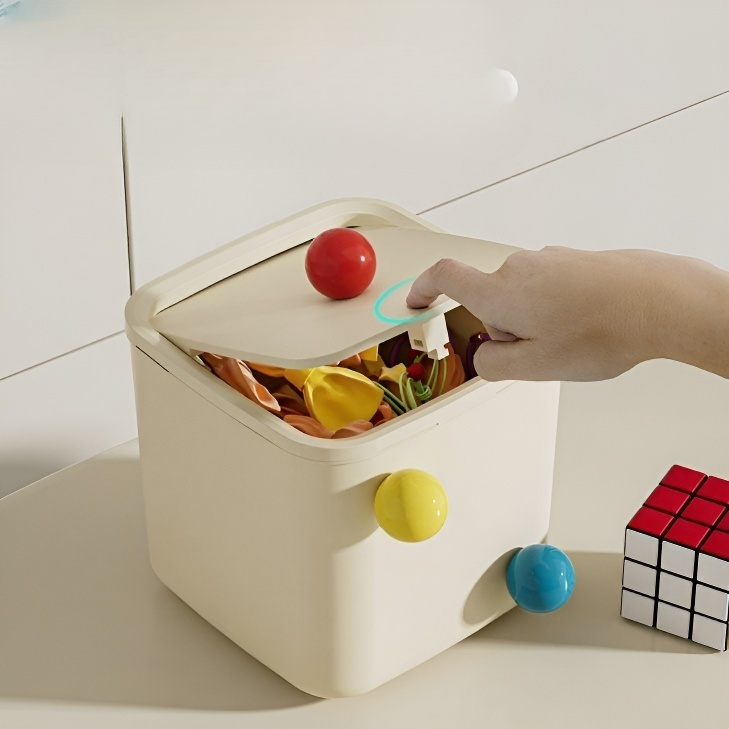 Organizador de mesa con banda de cuero para accesorios de cabello