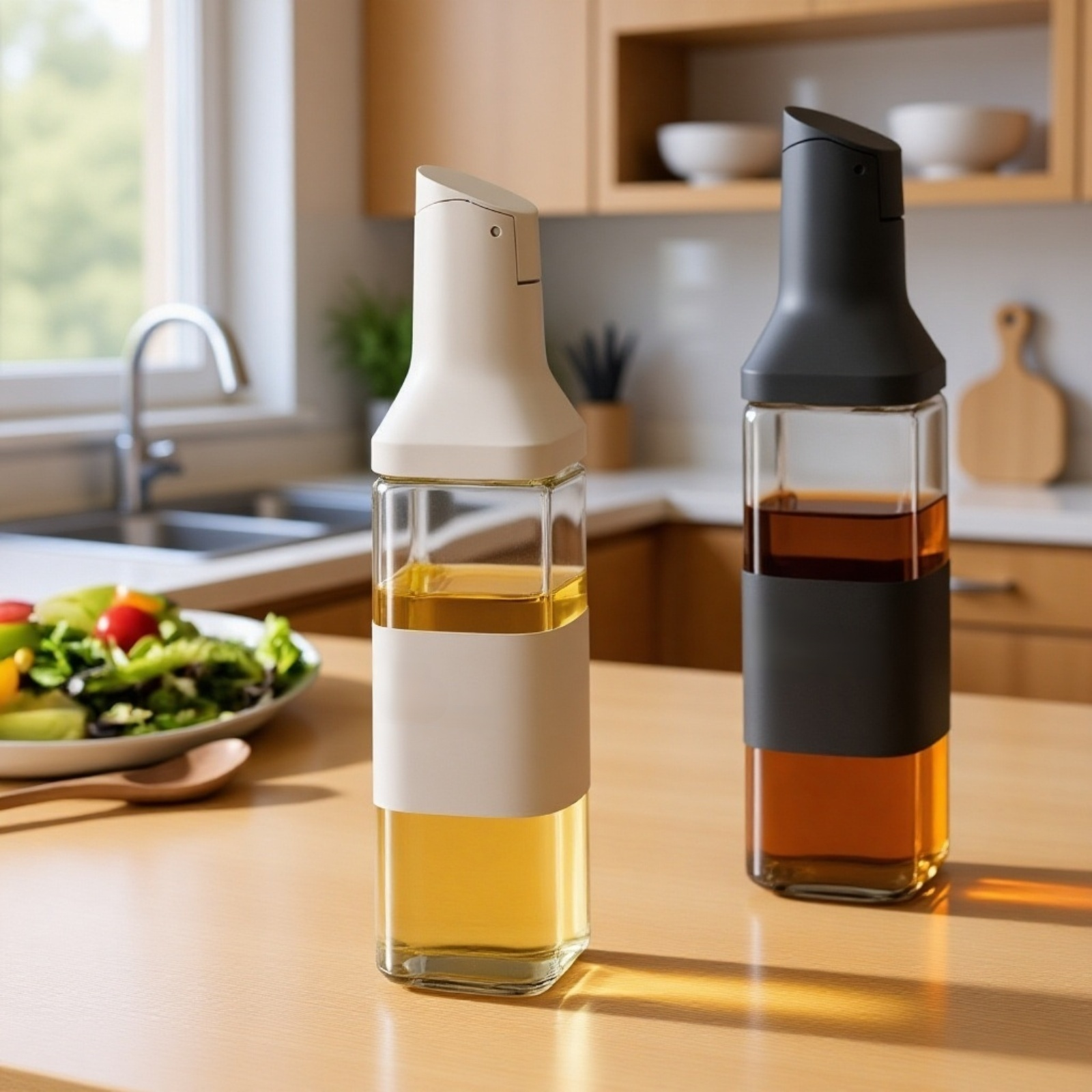 وعاء زيت زجاجي للطهي وتقديم الطعام