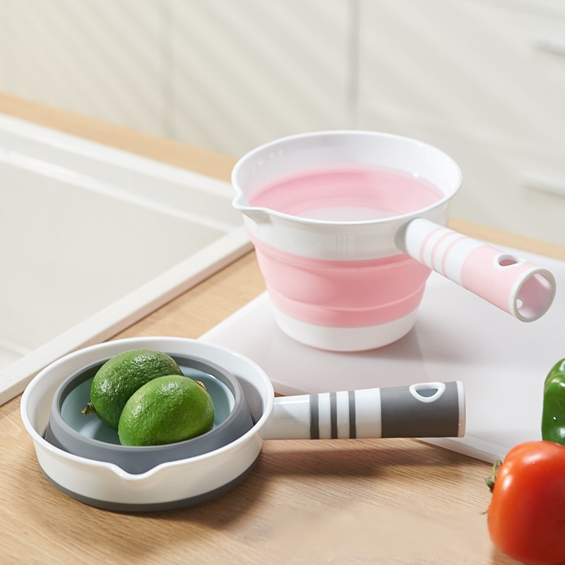 Cucharón de silicona multifuncional plegable y colgable