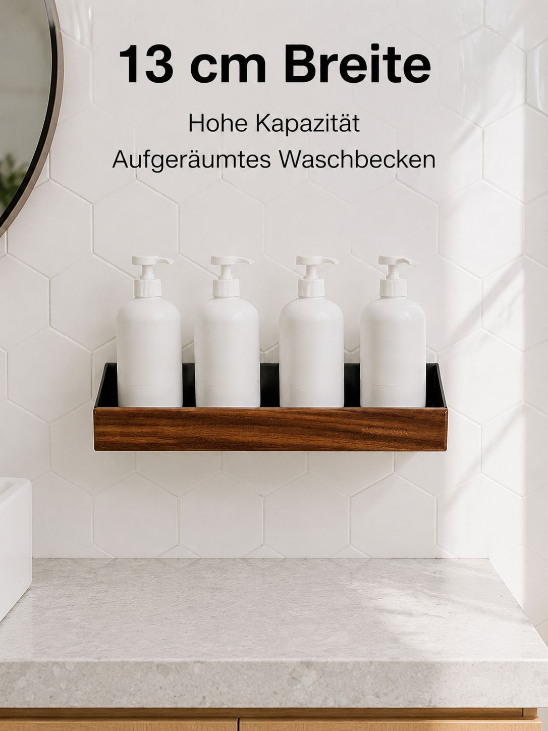 Badezimmer Organizer zur übersichtlichen Aufbewahrung an der Wand