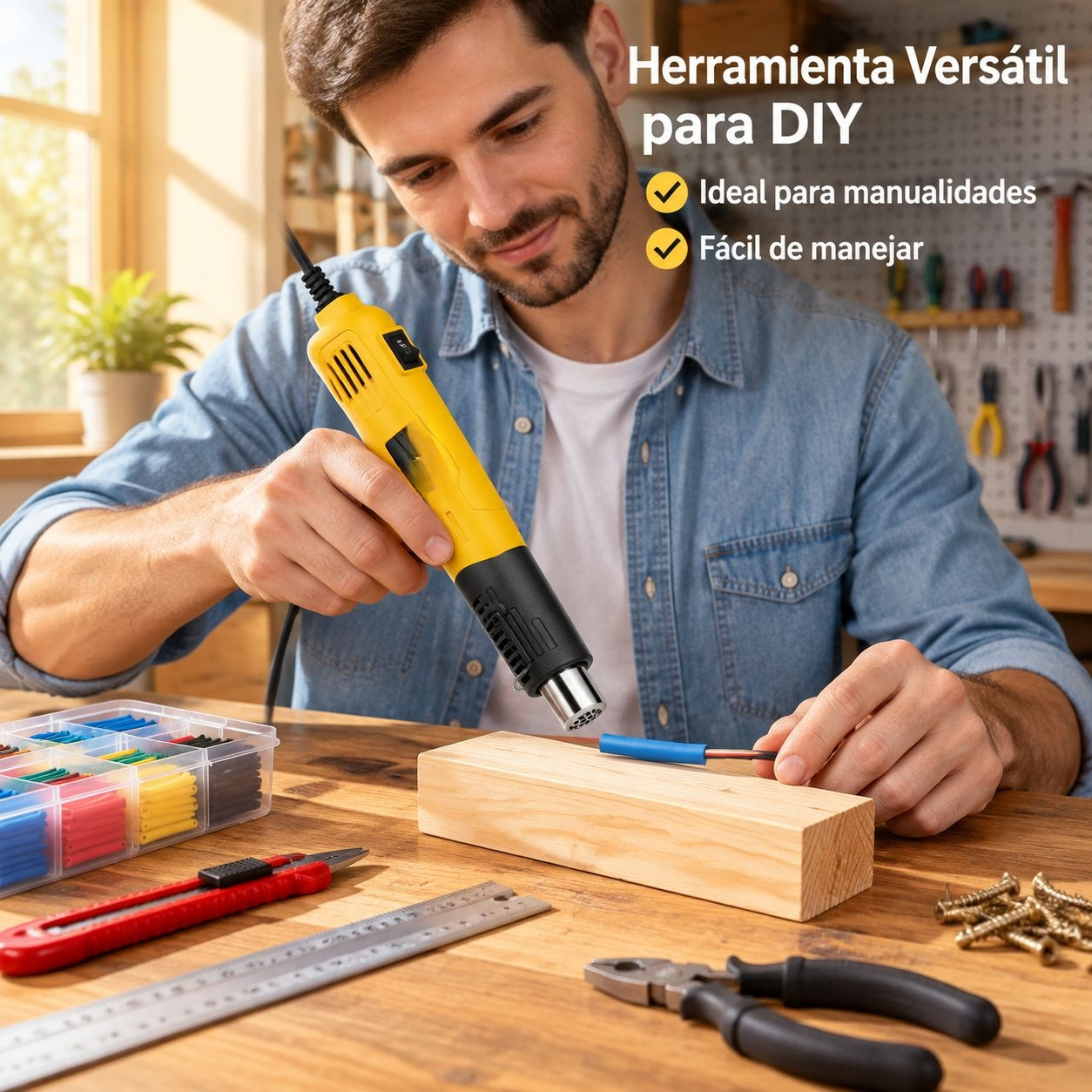 Herramienta portátil de retracción con aire caliente
